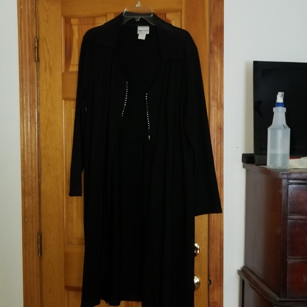 Vintage Fashion bug long dressy black jacket